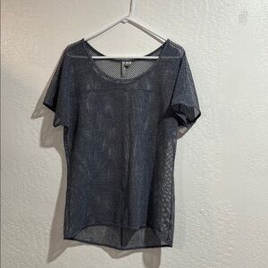 BCG Short Sleeve T-Shirt BATHING SUI COVER UP MESH TOP